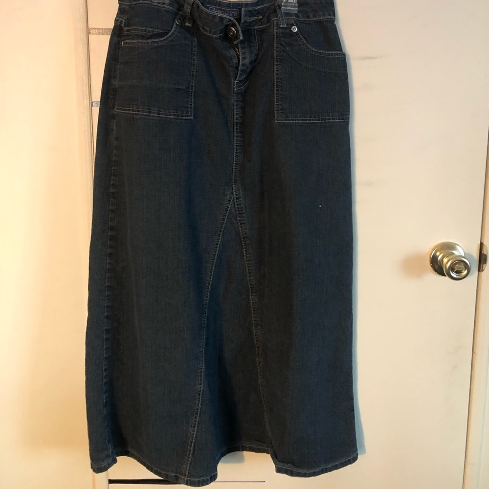 Baccini Denim Maxi skirt no slit